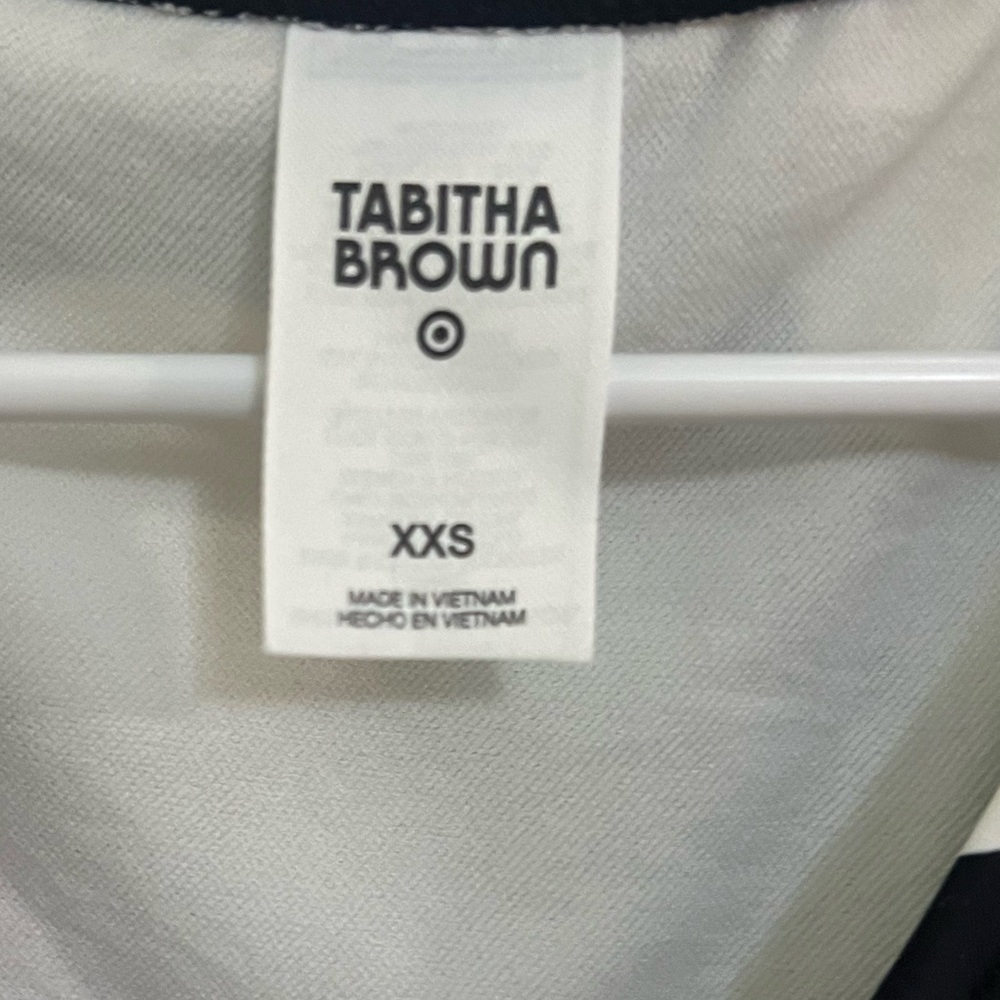 🔵  Tabitha Brown Target Striped Dot Print Tie Front One Piece Swimsuit  NWOT XXS - Picture 4 of 8